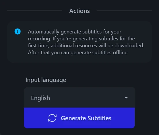 Generate subtitles