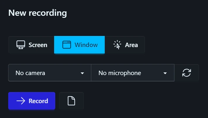 Record a specific window