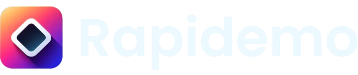 The Rapidemo logo with text (dark)