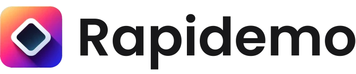 The Rapidemo logo with text (light)
