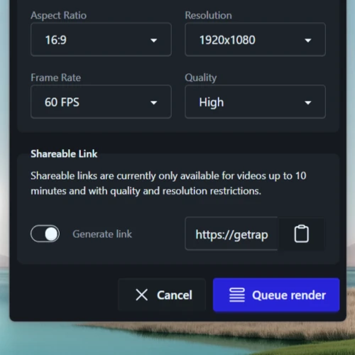 Rapidemo shareable links